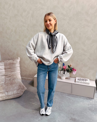 CHERIE SWEATER - GREY/BLACK - By Lenz