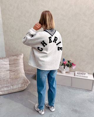 CHERIE SWEATER - GREY/BLACK - By Lenz