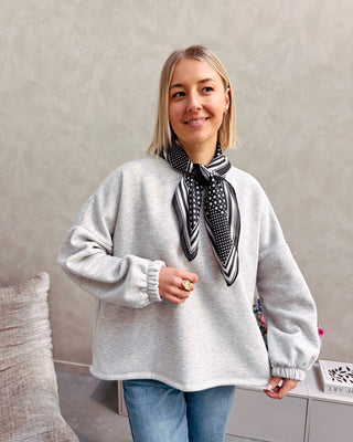 CHERIE SWEATER - GREY/BLACK - By Lenz