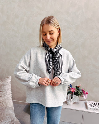 CHERIE SWEATER - GREY/BLACK - By Lenz