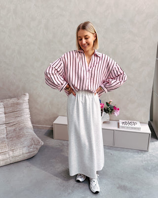 ISABELLA BLOUSE - ROSE/BURGUNDY - By Lenz