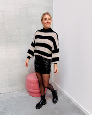 LOLA WINTER KNIT - BLACK/CREAM - By Lenz