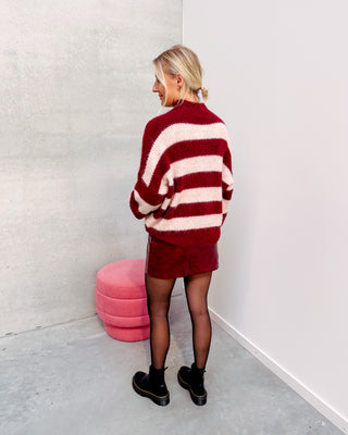 LOLA WINTER KNIT - BURGUNDY/ROSE - By Lenz