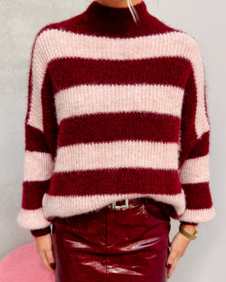 LOLA WINTER KNIT - BURGUNDY/ROSE - By Lenz