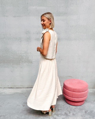 THE LINEN CREAM SKIRT - By Lenz