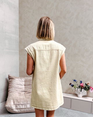 DAKOTA DENIM DRESS - YELLOW
