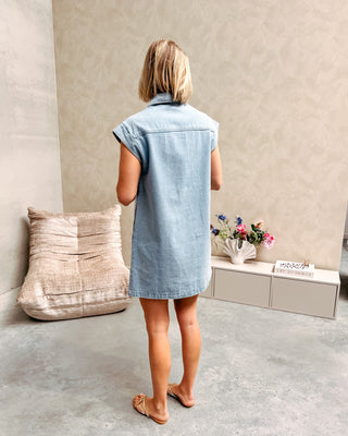 DAKOTA DENIM DRESS - BLUE