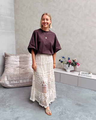 MILO OVERSIZED TEE - BROWN