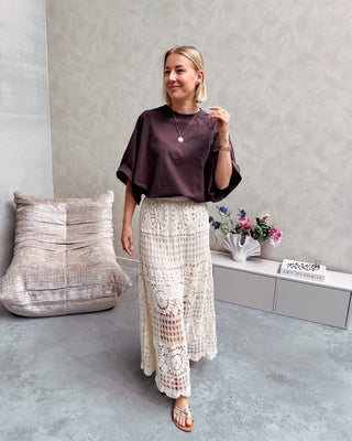 MILO OVERSIZED TEE - BROWN