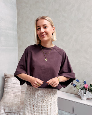 MILO OVERSIZED TEE - BROWN