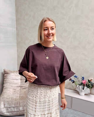 MILO OVERSIZED TEE - BROWN