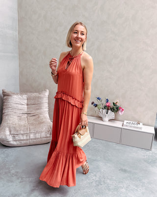 INDIAN SUMMER DRESS - RUST