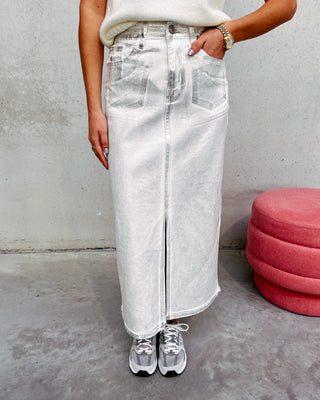 SELMA LONG SILVER SKIRT - By Lenz