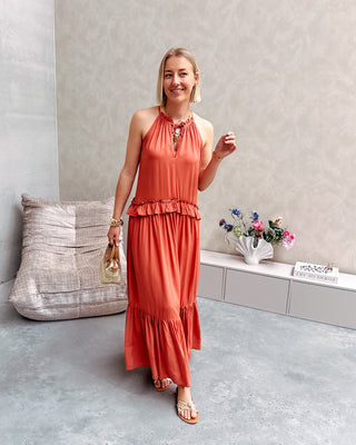 INDIAN SUMMER DRESS - RUST