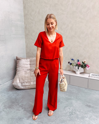 RED OBSESSED JUMPSUIT