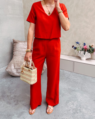 RED OBSESSED JUMPSUIT