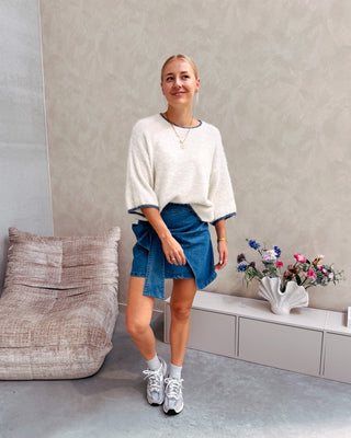 DENIM BOW SKIRT
