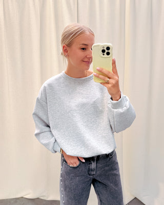 PUFFY SWEATER - LIGHT GREY