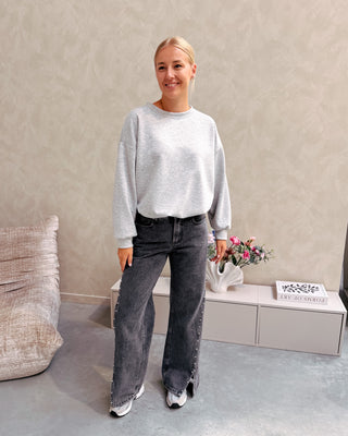 STUDDED JEANS - GREY