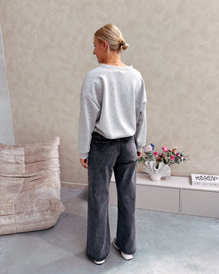 STUDDED JEANS - GREY