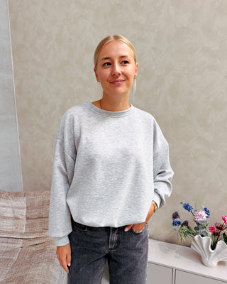 PUFFY SWEATER - LIGHT GREY