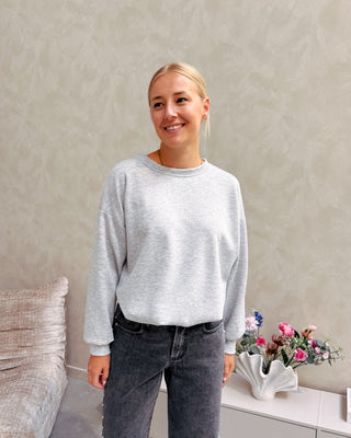 PUFFY SWEATER - LIGHT GREY