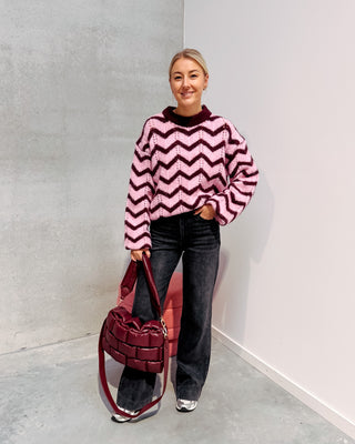 ZIGGY KNIT - ROSE/WINE RED - By Lenz
