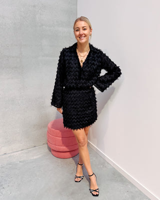 PLUME PARTY DRESS - BLACK - By Lenz