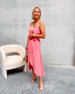 MABEL WRAP MAXI DRESS - ROSE - By Lenz