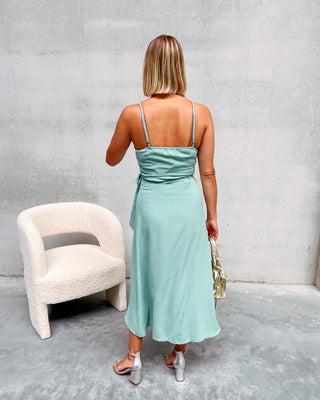 MABEL WRAP MAXI DRESS - MINT - By Lenz