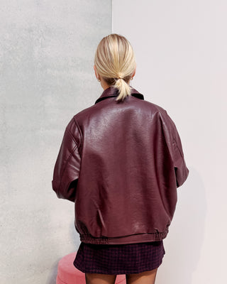 BORDEAUX BABE BOMBER JACKET - By Lenz
