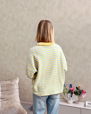 SUMMERLINE POLO - YELLOW/LIGHT BLUE - By Lenz