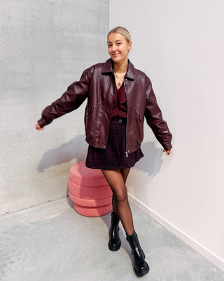 BORDEAUX BABE BOMBER JACKET - By Lenz