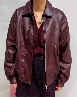 BORDEAUX BABE BOMBER JACKET - By Lenz