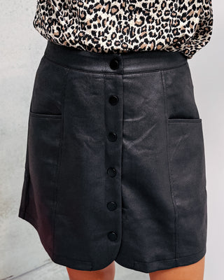 SAIGE LEATHER SKIRT