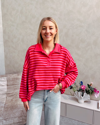 SUMMERLINE POLO - RED/PINK - By Lenz