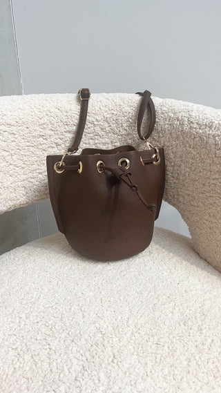 LUMA BROWN BUCKET BAG