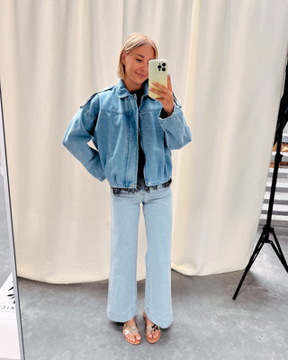 MONACO DENIM BOMBER JACKET - By Lenz