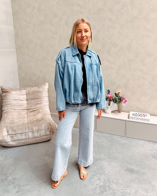MONACO DENIM BOMBER JACKET - By Lenz