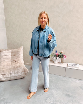 MONACO DENIM BOMBER JACKET - By Lenz