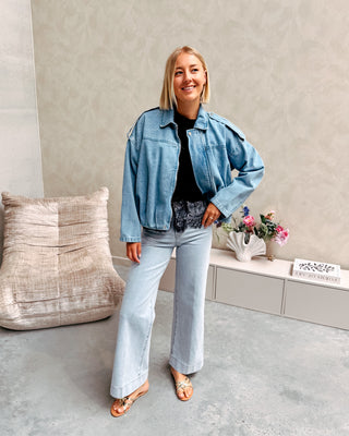 MONACO DENIM BOMBER JACKET - By Lenz