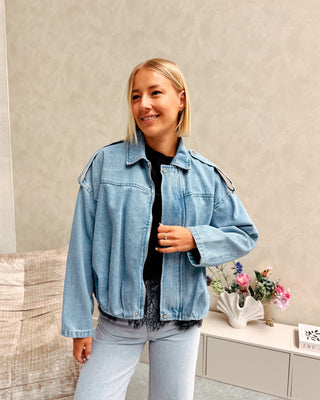 MONACO DENIM BOMBER JACKET - By Lenz