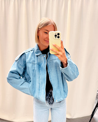 MONACO DENIM BOMBER JACKET - By Lenz