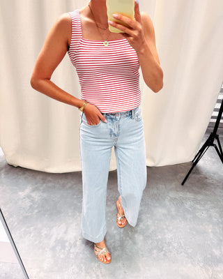 SAIL AWAY TOP - RED/WHITE - By Lenz