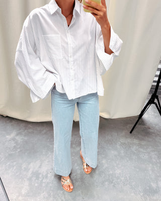 LUMIÈRE STRIPE SHIRT - WHITE - By Lenz