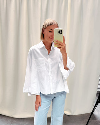 LUMIÈRE STRIPE SHIRT - WHITE - By Lenz