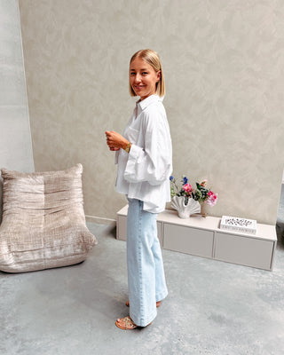 LUMIÈRE STRIPE SHIRT - WHITE - By Lenz