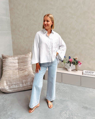 LUMIÈRE STRIPE SHIRT - WHITE - By Lenz