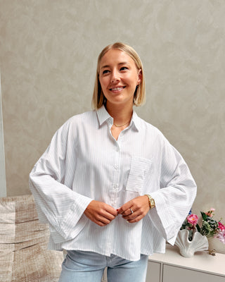 LUMIÈRE STRIPE SHIRT - WHITE - By Lenz