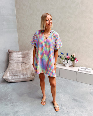 COZETTE CHECK DRESS - MULTI COLORS - By Lenz